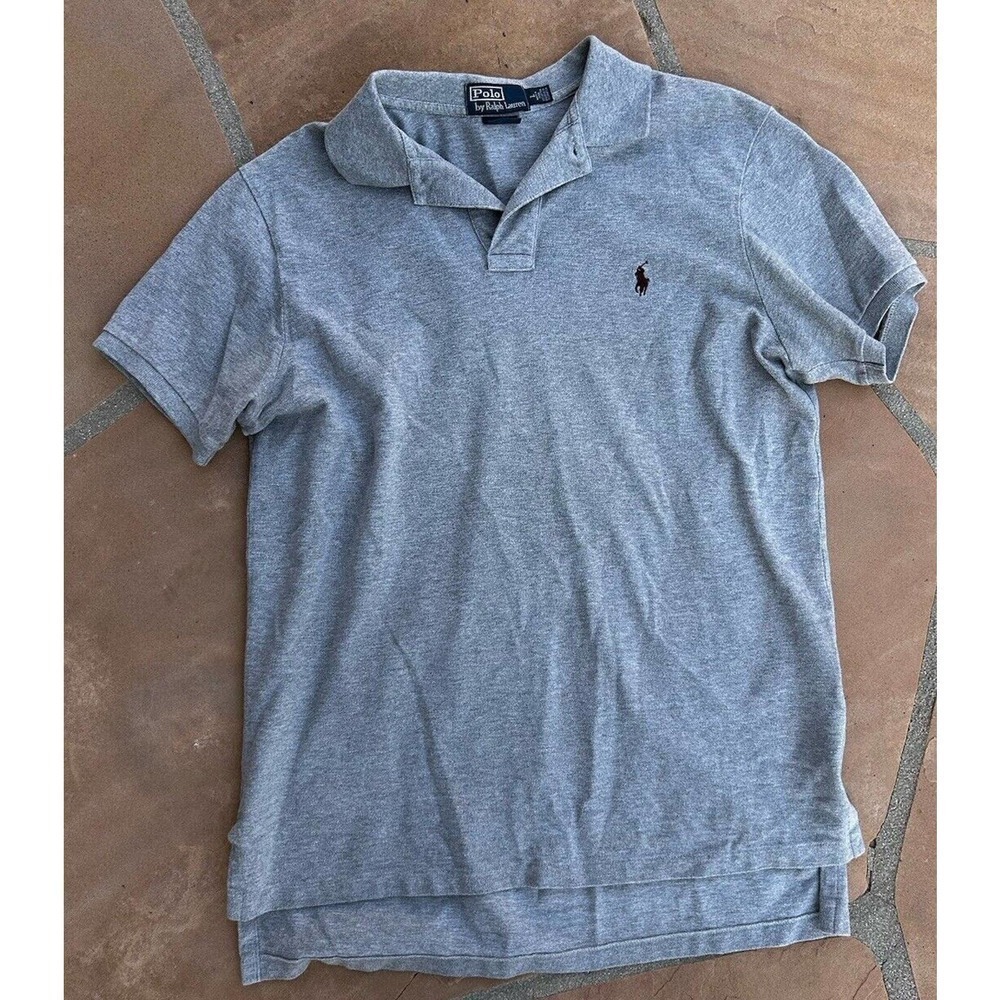 VTG Polo Ralph Lauren Polo shirt men's large gray blue pony classiccore preppy